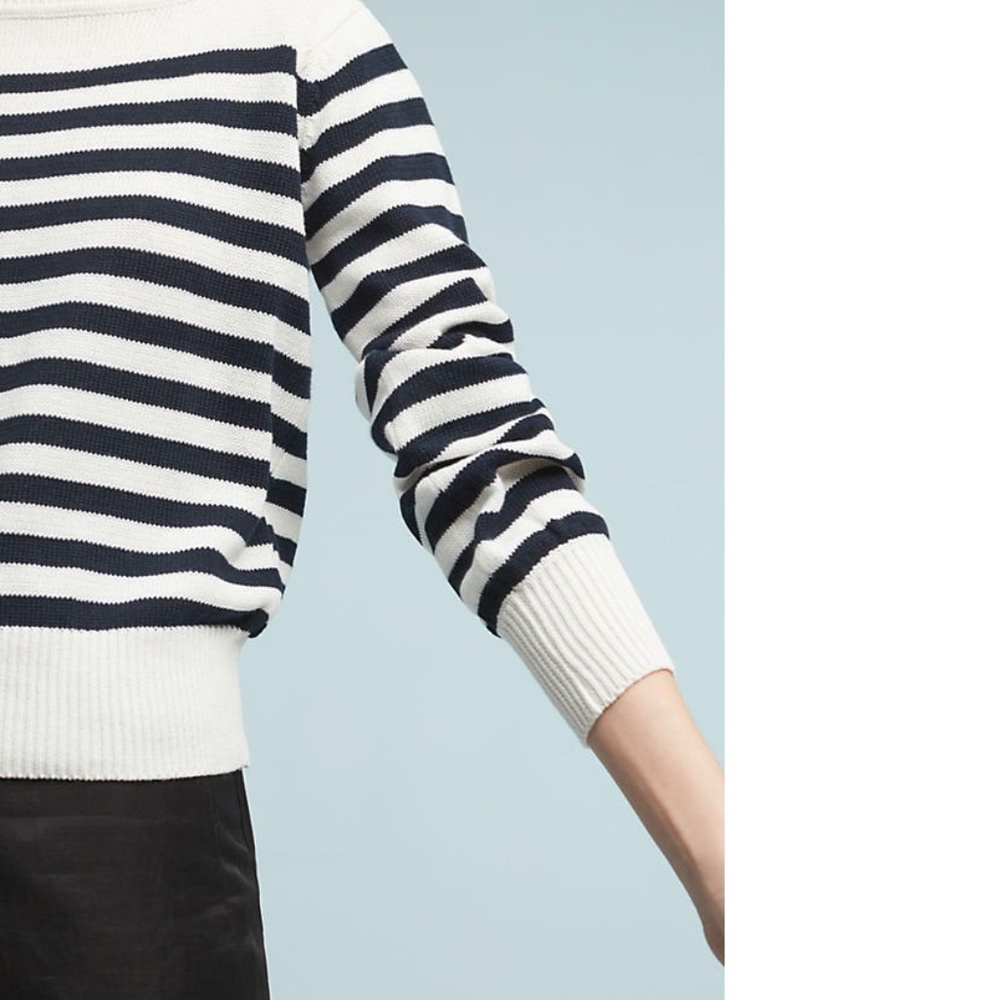 Anthropologie Blaine Striped Pullover new size L new with tag - Picture 3 of 9